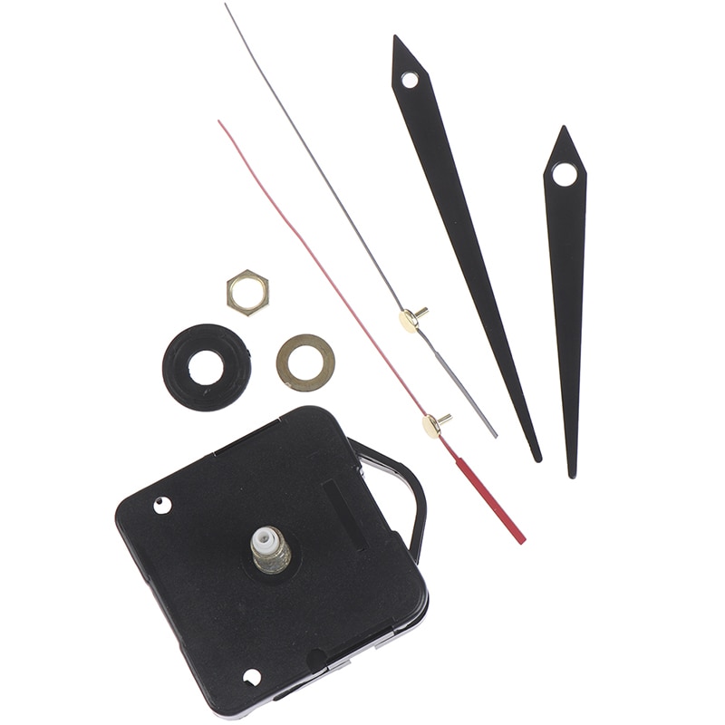1Set DIY Silent Classic Black Quartz Watch Wall Clock Movement Mechanism Parts