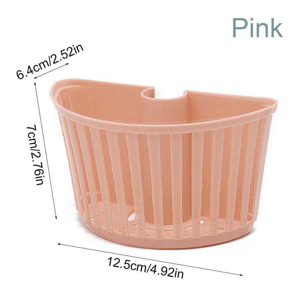 Drain Rack Trash Rack Sink Plastic Hanging Basket Store Kitchen Supplies: Pink