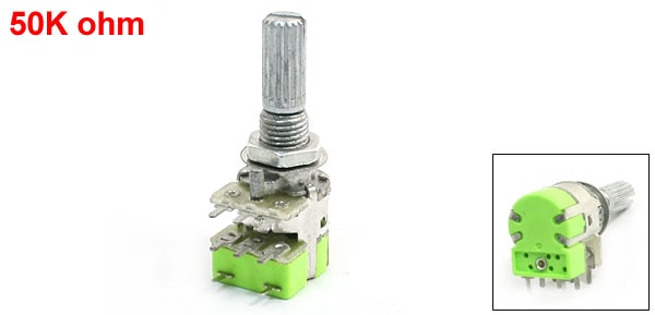 UXCELL Stereo B503 50K Ohm 8 Pin Terminal Top Adjustment Dual Linear Taper Volume Control Potentiometer Switch R125G