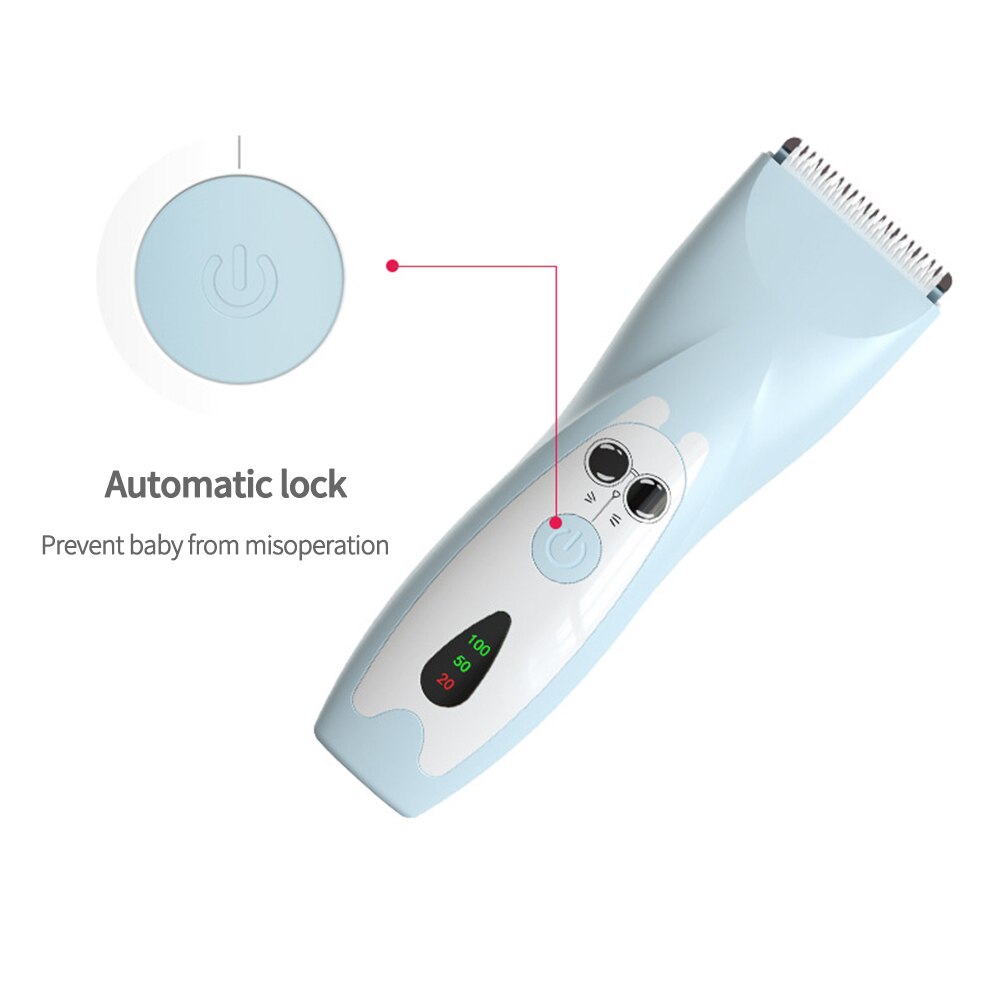 Bebê cabelo sucção clipper bebê criança usb elétrica clipper silencioso à prova dwaterproof água led inteligente casa elétrica máquina de cortar cabelo