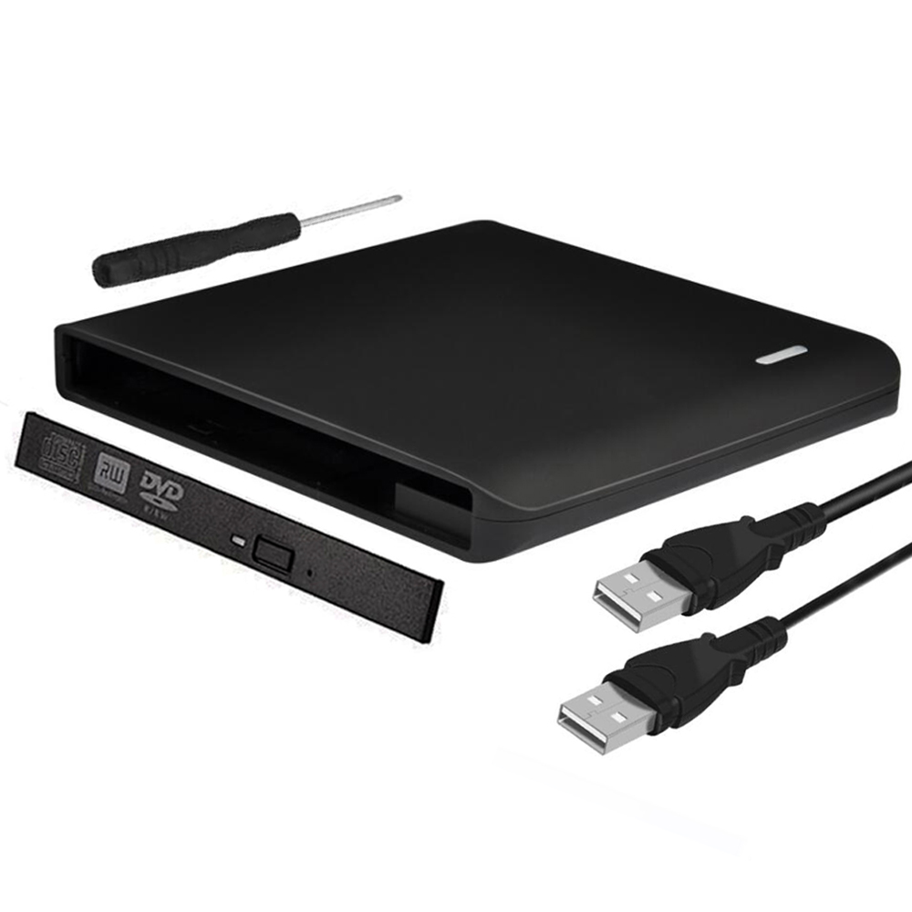 12.7mm USB 2.0 DVD Drive Externe Optische Drives Behuizing SATA naar USB Externe Case Voor Laptop Notebook