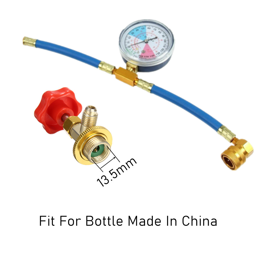 Adaptateur d'équipement de remplissage de fréon, manomètre de climatisation, vannes de réparation de climatiseur, recharge de climatiseur, ensemble r134a