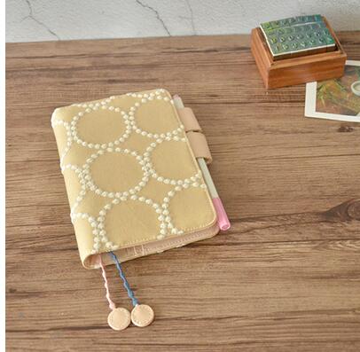 Cute Embroidery Soft Cloth Cover For Standard A5/A6 Fitted Paper Book 1 Piece: C / ONLY A6 COVER