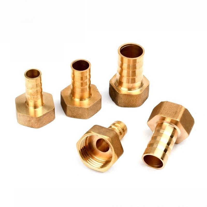 Raccordi per tubi in ottone 8 10 12 14 16 19 25 32mm Tubo flessibile Barb Tail 3/4 1 pollice BSP Filettatura femmina Connettore Giunto Adattatore accoppiatore in rame