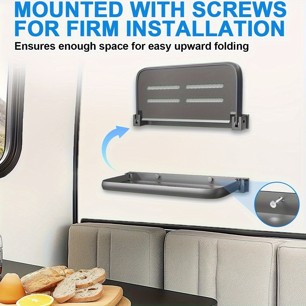 Fold-Down Shelf Wall-Mounted Foldable Storage Holder Folding Display Wall Shelves for Home Organization