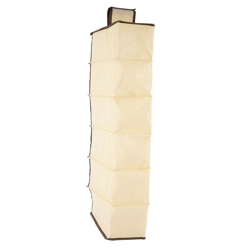 6 Layers Hanging Storage Bag Organizer Drawer Type Shelves Non Woven Wardrobe Shoes Garment Clothes Organiser Storage Bags