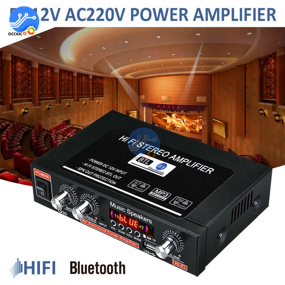 US Plug DIY kit amplifier for speakers G30 800W 12V 110V-220V sound equipment home music Bluetooth HIFI amplifier stereo