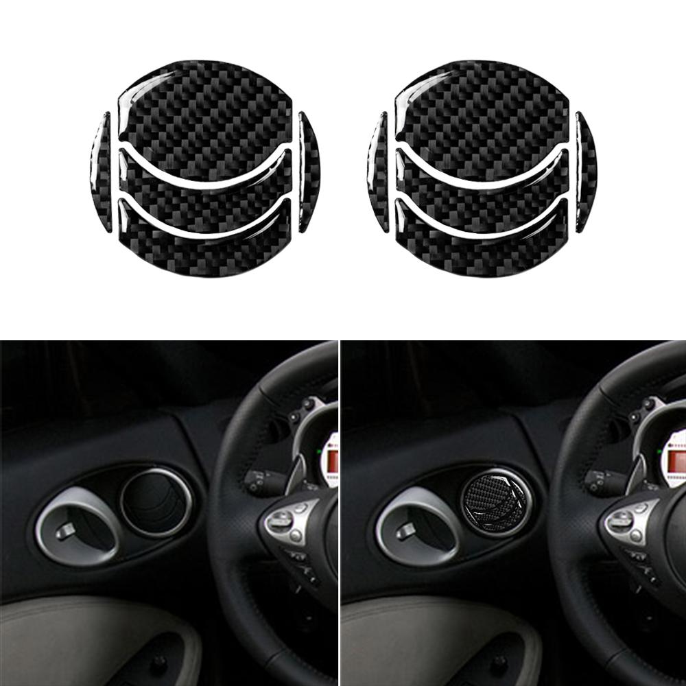 Lämplig för nissan 350z z33 06-09 kolfiber central kontrollpanel ratt ventilationsöppning hisspanel dekorativ: 1