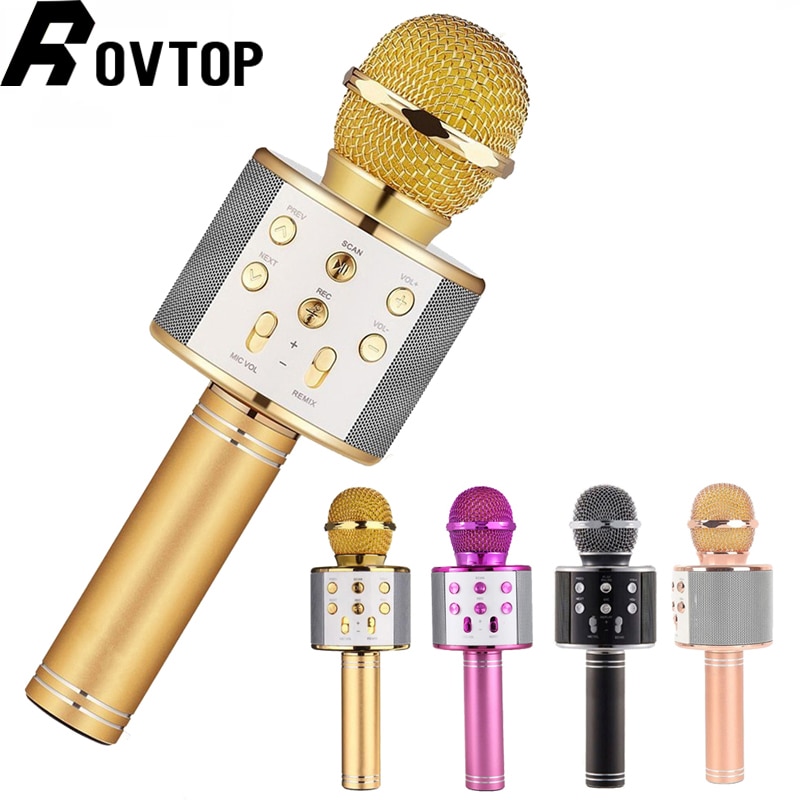 Ws 858 Draadloze Usb Microfoon Professionele Condensator Karaoke Mic Bluetooth Stand Radio Mikrofon Studio Opname Studio WS858