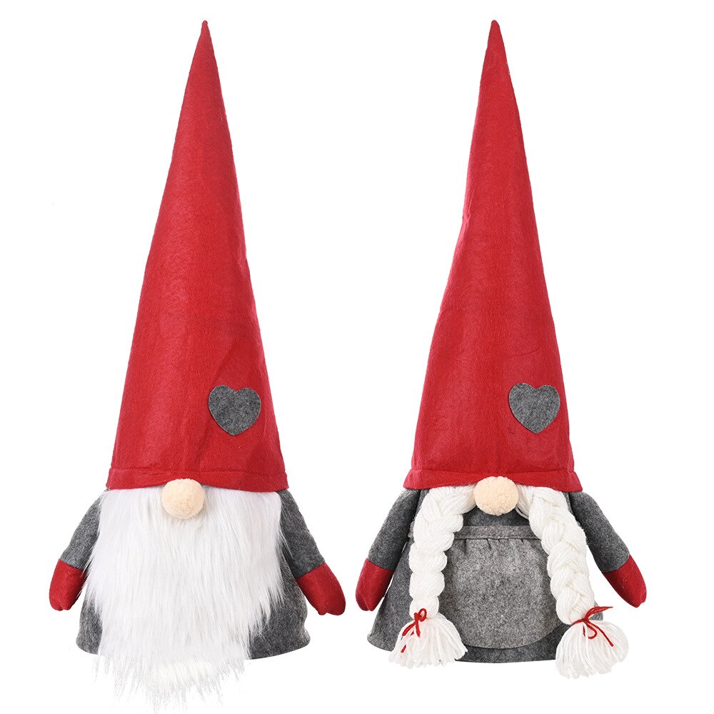 62*24cm store ansiktsløse dukkedekor juletre topper kjegle vårtre topp ornamenter innendørs hjemmefest jule topper dekorasjoner