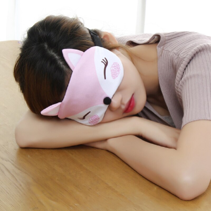 Mooie Slaap Oogmasker Slaapmasker Katoen Kat Ooglap Slaapmasker Leuke Eye Cover Travel Rest Eye Band Slaapmasker Met ijs Zak