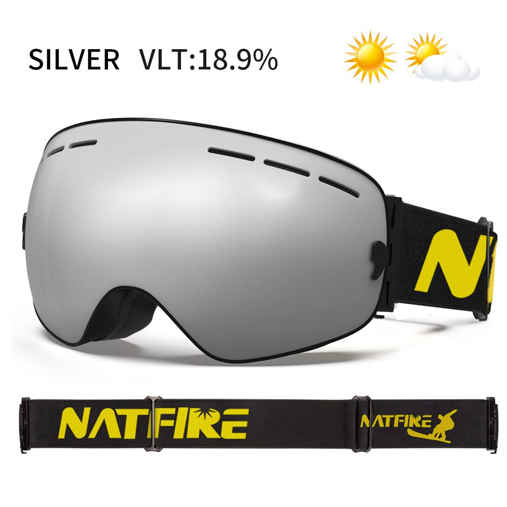 Natfire skidglasögon dubbla lager imfria  uv400 snowboard snöglasögon snöskoterglasögon glasögon utomhussport skidåkning glasögon