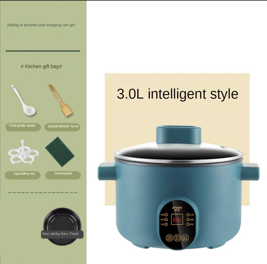 Olla eléctrica para Cocina eléctrica, olla eléctrica de una pieza para asar, para dormitorio de estudiantes: intelligent style / CN