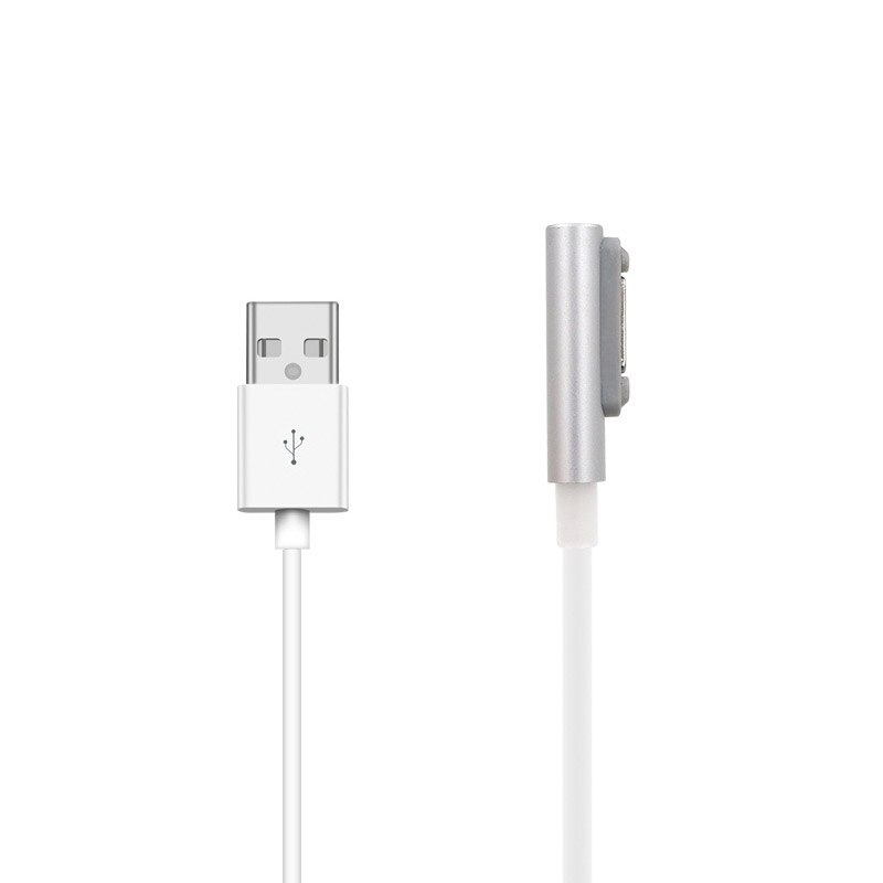 100% Brand Magnetic Charger USB Magnet Charging Cable USB Adapter for Sony Xperia Z3 L55t Z2 Z1 Compact XL39h: Silver