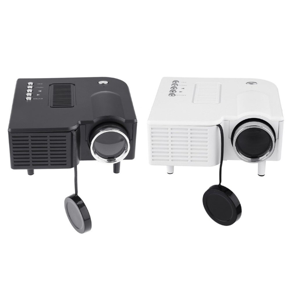 YG300 Mini Projector Full HD1080P Home Theater LED Projector LCD Video Media Player Projector Yellow & White