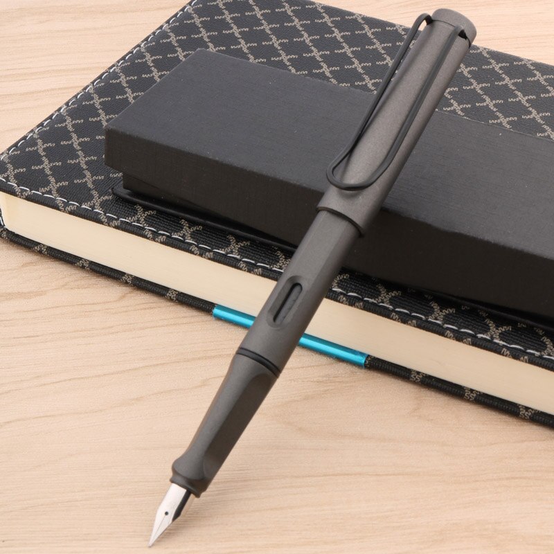 Bolígrafo De Lujo helado de color bonito para oficina, , pluma estilográfica gris mate EF de 0,38mm, bolígrafos de papelería de nueva tinta, suministros de oficina