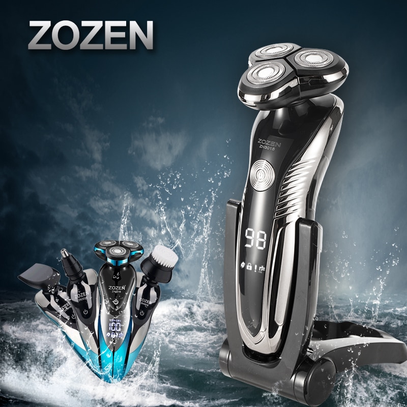 Electric Razor zozen Electric Shaver Rechargeable Shaving Machine for Men Beard Razor Wet-Dry Dual Use Water Proof Fast Charging