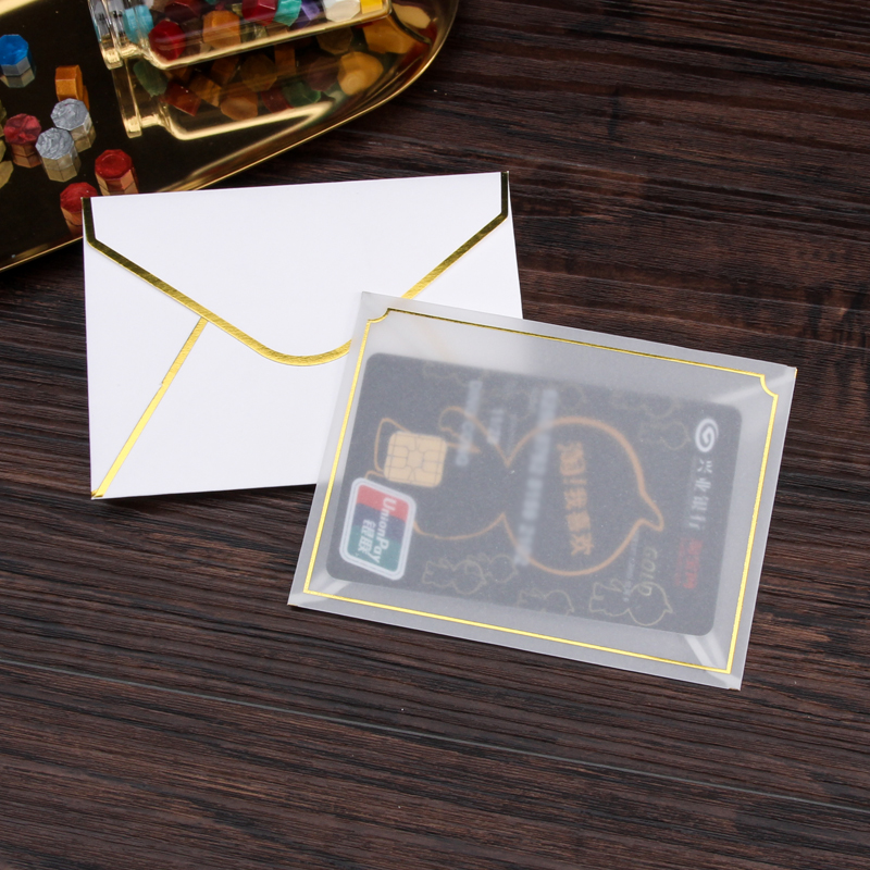 20pcs/set Transparent Paper Envelope Stamping Print Thicken Paper Envelope for Wedding Letter Invitation Scrapbooking