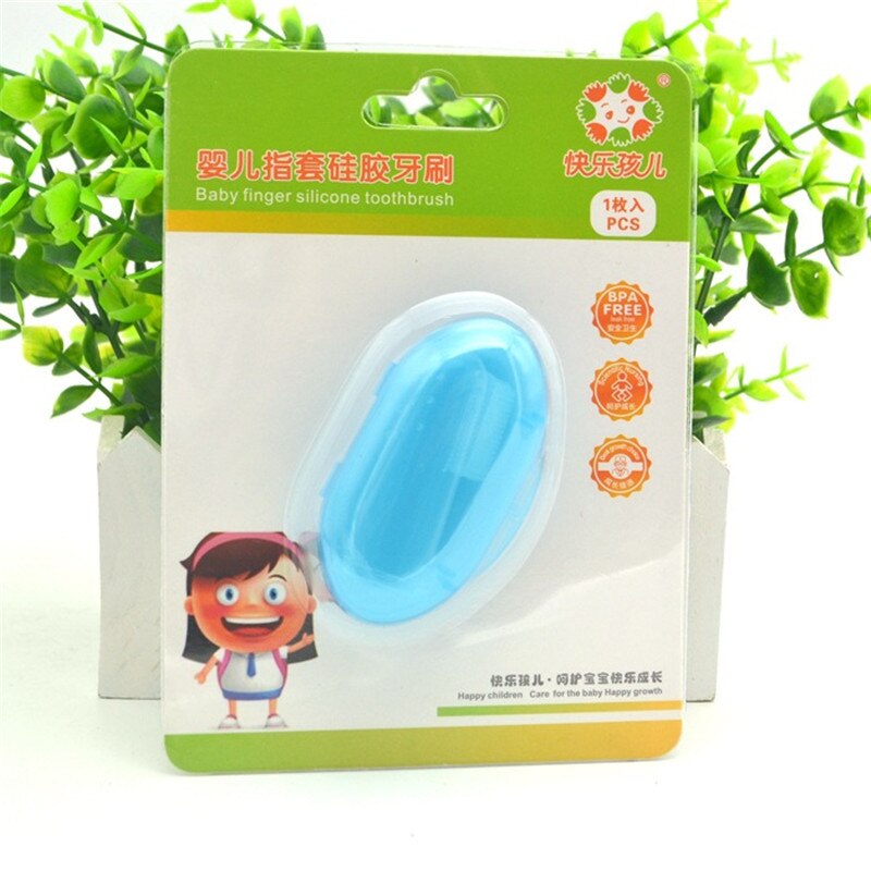 Baby Finger Zahnbürste Mit Box Kinder Nette Zähne Klar Massage Weiche Silikon Infant Gummi Reinigung Pinsel Set mit Staub Abdeckung