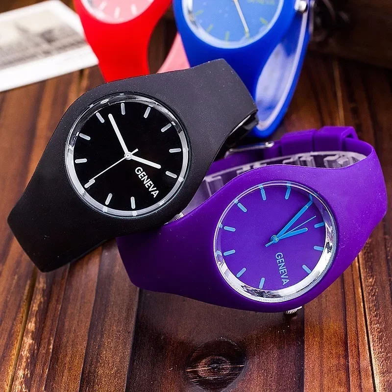 Jelly Silicone Watch Women Casual Geneva Sport Watches reloj mujer Quartz Wristwatch Men Watch reloj hombre
