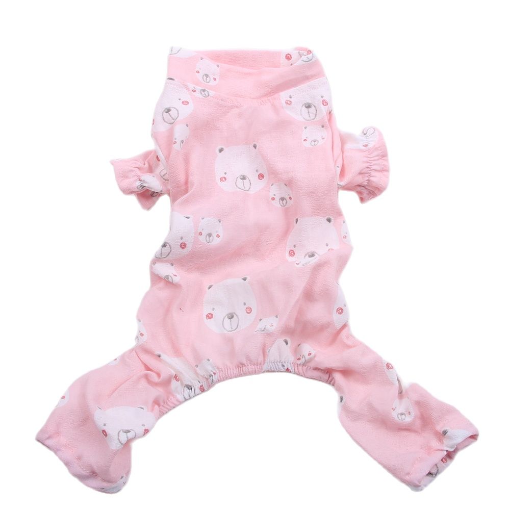 Hundar katter pyjamas jumpsuit björnar katt valp nattskjorta träningsoverall 5 storlekar 3 färger
