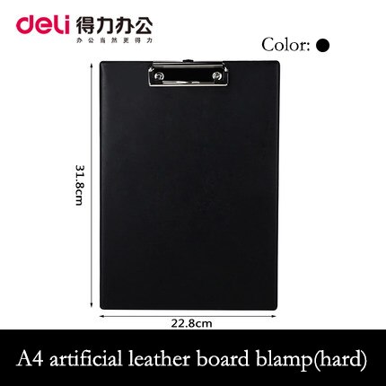 Deli writing board clamp board clip translucent folder A4 pad plate clip A5 wood plastic hanging workshop office stationery: 9244