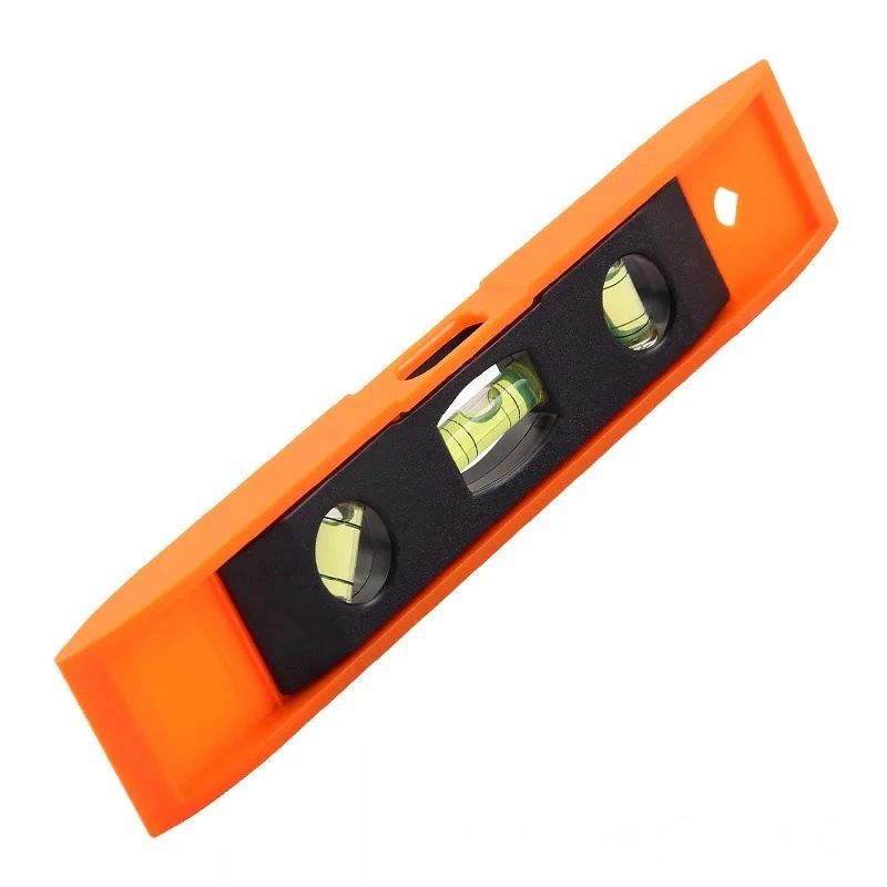 3 Bubble Spirit Level Portable Level Ruler Bubble Ruler Magnetic ABS Shell Vertical Horizontal Bubble Level Pocket Level Tool: Orange   8611