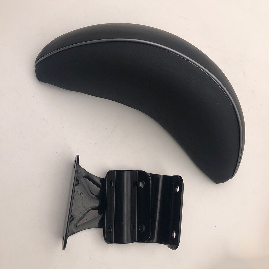 Motorcycle Scooter Adjustable Motorcycle Driver Backrest Black with Leather