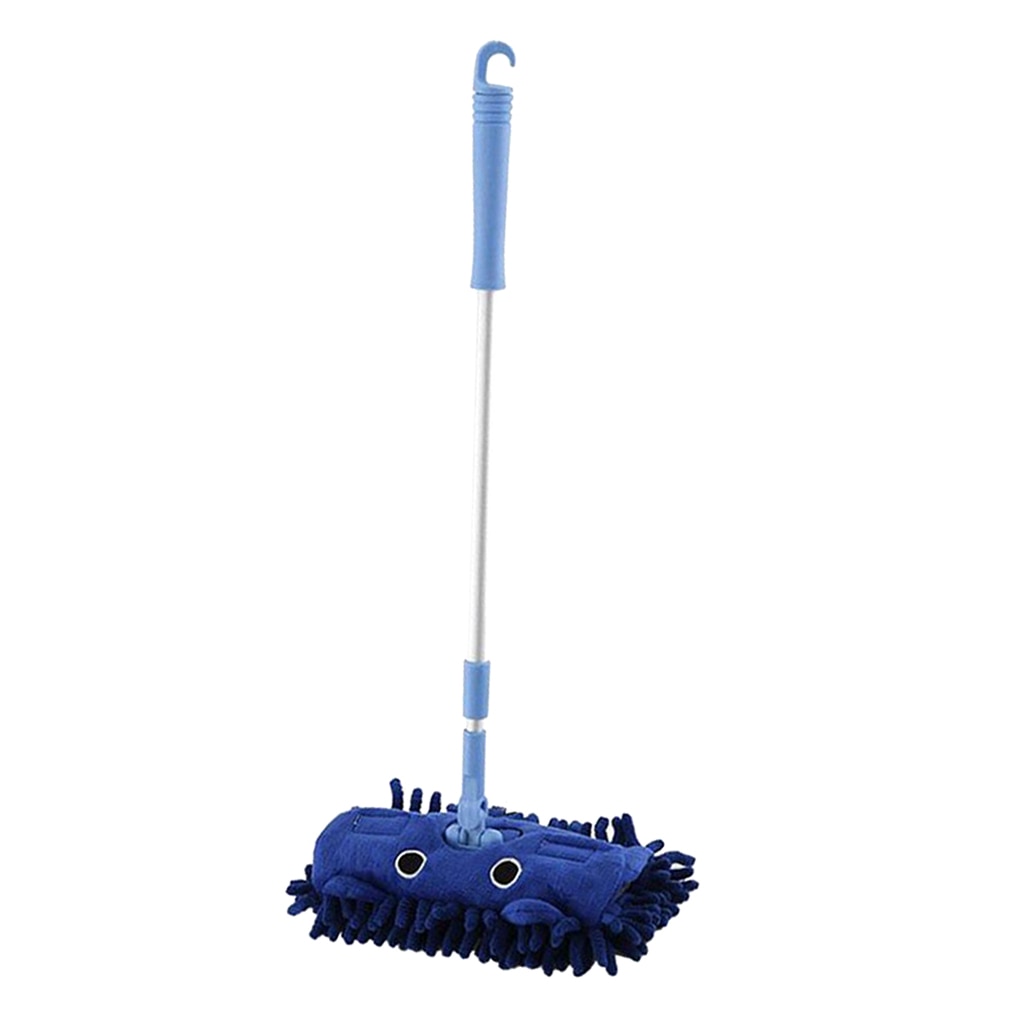 Clean Sweeping Mop Mini Microfiber Chenille Flat Dust Mop for Kids Children Role Play Toy, Detachable, 360 Degree Rotation