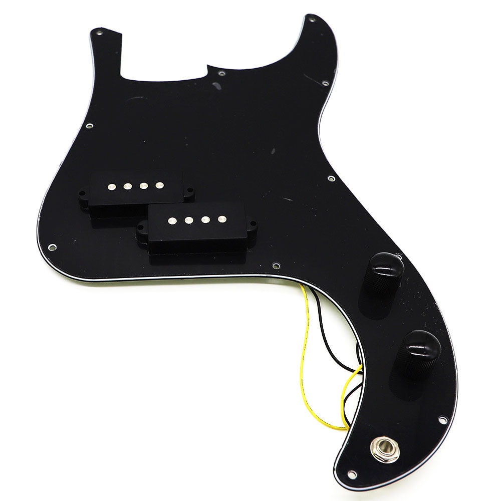 Black P Bass Prewired Loaded Pickguard for Precision Bass Guitar 3 Ply PB