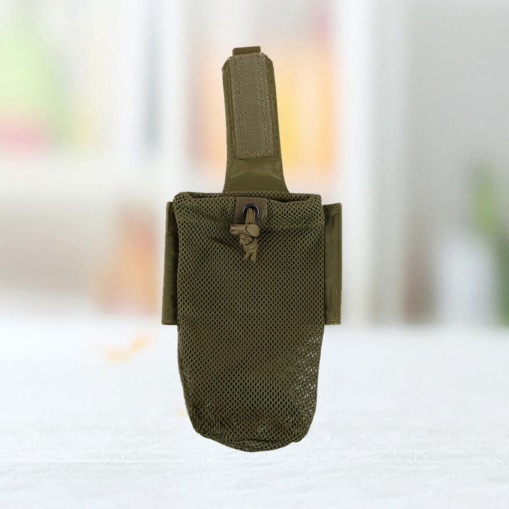 1PC Attachment Molle System Vest Accessory Kit Storage Molle Bag Foldable Bottle Pouch for Outdoor Camping Hiking (Black)