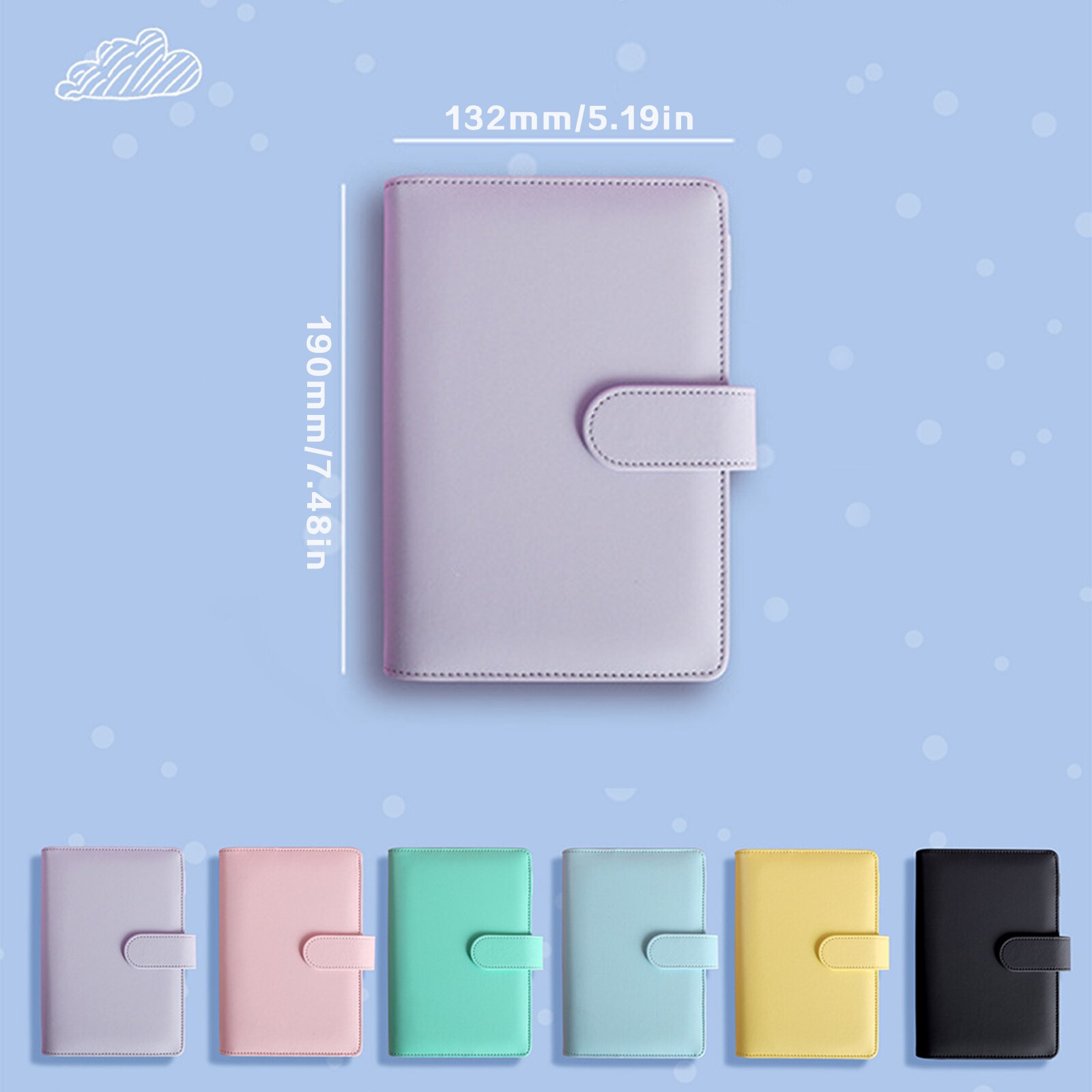 PU pelle Macaron A6 copertina per Notebook Budget raccoglitore ufficio scuola Agenda settimanale personale Agenda organizzatore