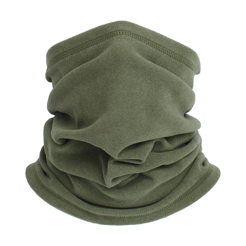 Vinter tørklæde rør gamacher termisk tørklæde ensfarvet hals varmerehalv ansigtsmaske coverbandana efterår tørklæde multifunktionel hals: Grøn