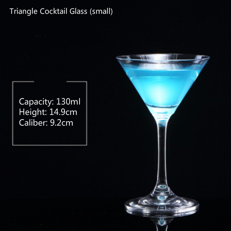 100-300ml Cocktail Glass Cup Wide Mouth Champagne Cup 6 Styles Dish Cup Goblet Martini Glass Wine Glass Bar Household Drink