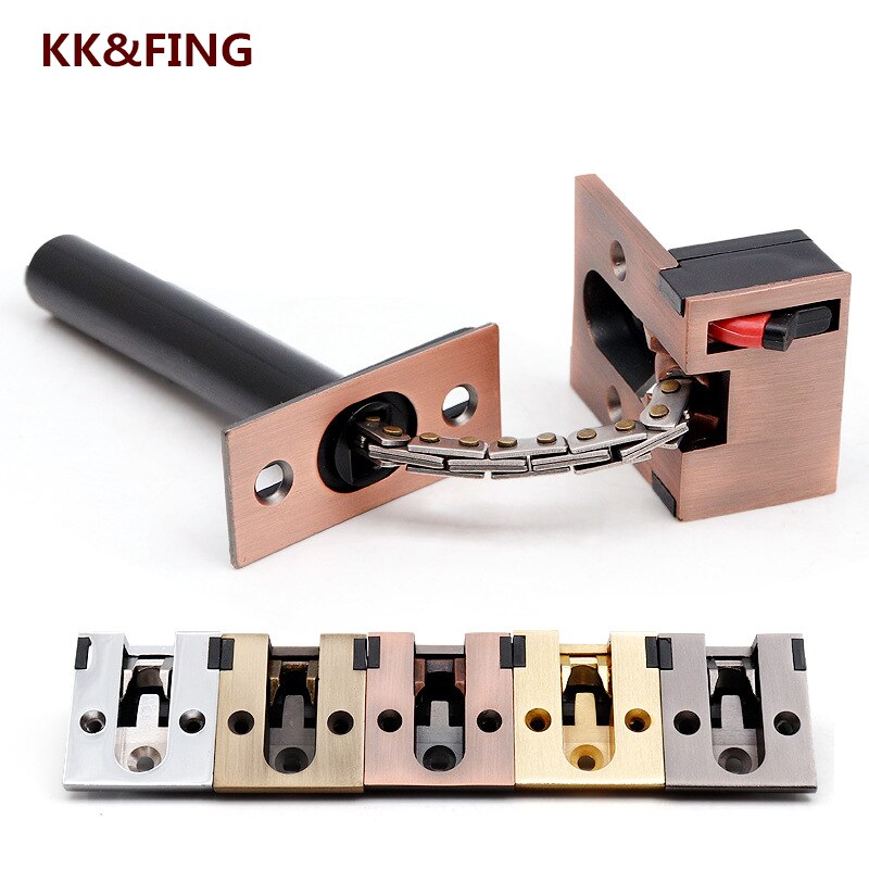 KK&amp;FING Hidden Anti-theft Chain Safety Bolt Door Bolt Hotel Door Invisible Buckle Room Door Anti-locking Hasp