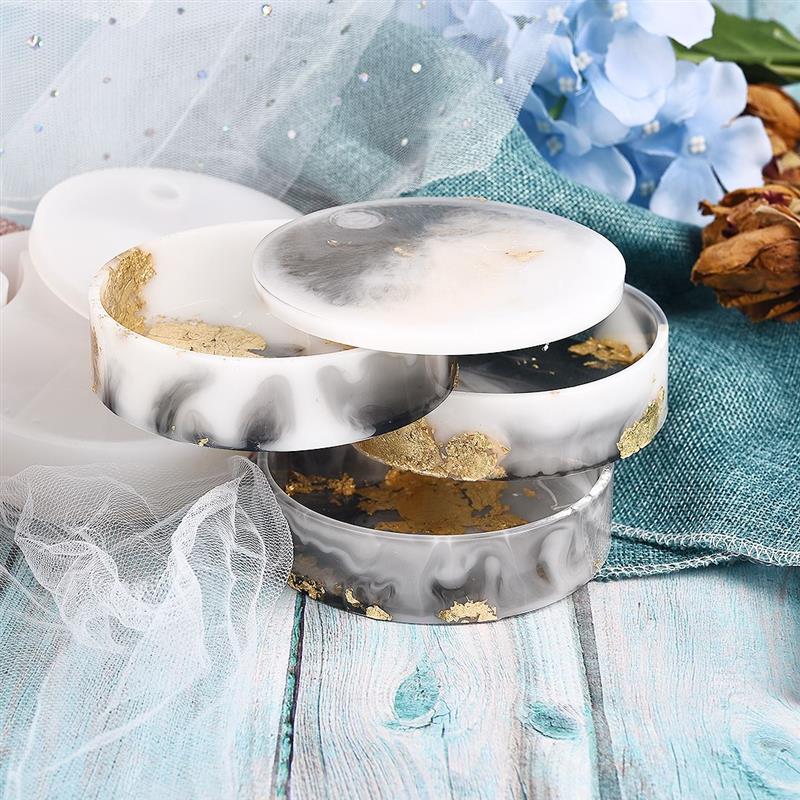 Caja de almacenamiento de joyas DIY, molde de resina, organizador de maquillaje epoxi UV, molde de silicona para herramientas de fabricación de joyas