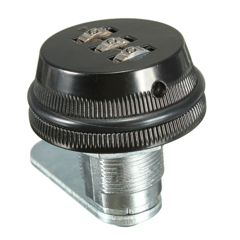 Alloy Code Combination Cam lock Keyless Post Mail Box Cabinet RV 3 Dial black