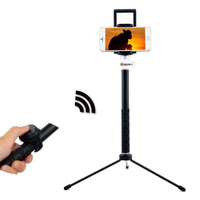Bluetooth Selfie Stick Monopod Cell Phone Camera Remote Shutter For iOS Android
