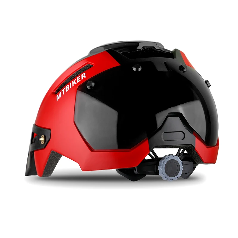 Fietshelm met zonneklep heren fietshelm zonnebril vizier racefiets mountainbike fietshelm