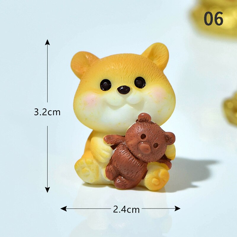 Harz Hund Ornament Familie Mikro Landschaft Dekoration Miniaturen Figuren Heimat Dekor Welpen Zubehör