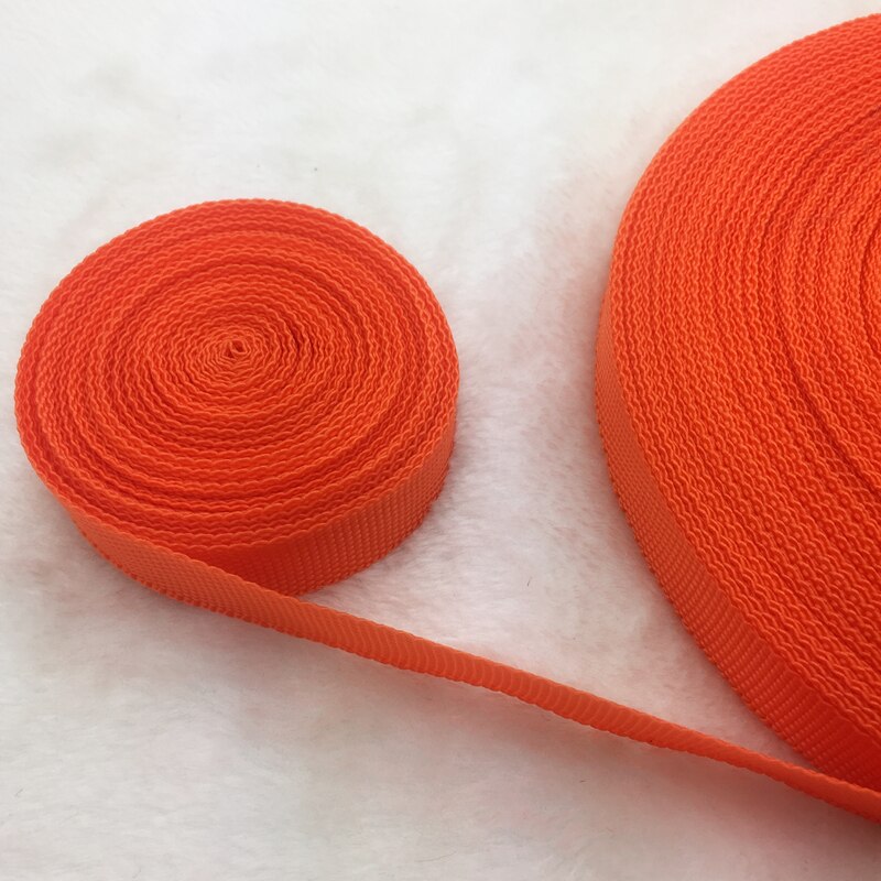 10 Yards/Roll 3/4 &quot;20mm Brede Band Nylon knapzak Strapping Zakken Ambachten: Orange