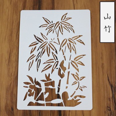 Håndbog diy maleri skabelon børns puslespil håndmalet farvepalet bambus blomst håndknop blonde lineal: Gul
