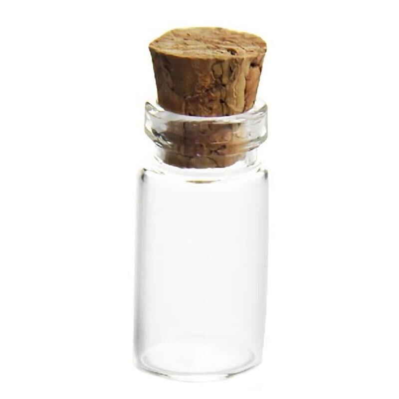 10 stücke Glas Flasche Mit Verbund Kork Rohr Flasche DIY Halskette Flasche Lagerung Mit Holz Stopper Kork Verschlossenen Rohr Flaschen