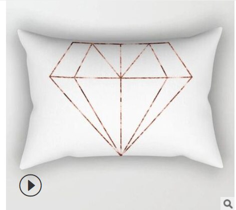 rettangolo casa decorazione cuscino coperchio rosa oro rosa quadrato federa ufficio decorazione gettare cuscini 30X50cm: B