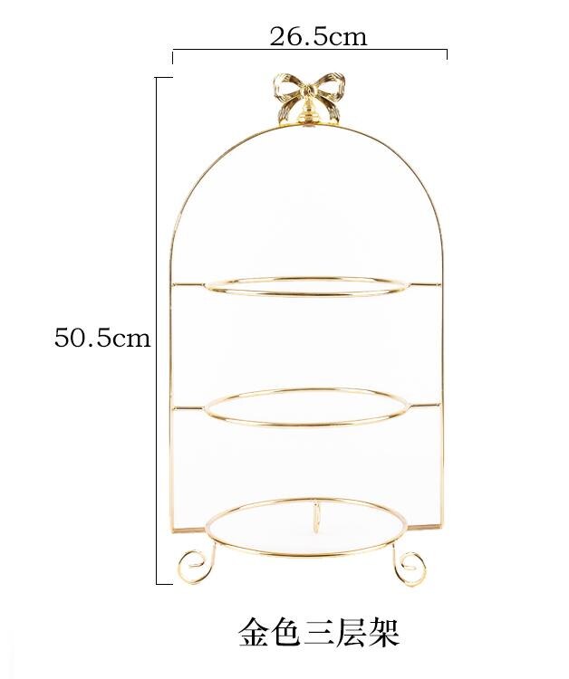 European Multilayer Dessert Cake Stand Cake Plate Dessert Fruit Tray Afternoon Tea Three-tier Cake Stand European multilayer
