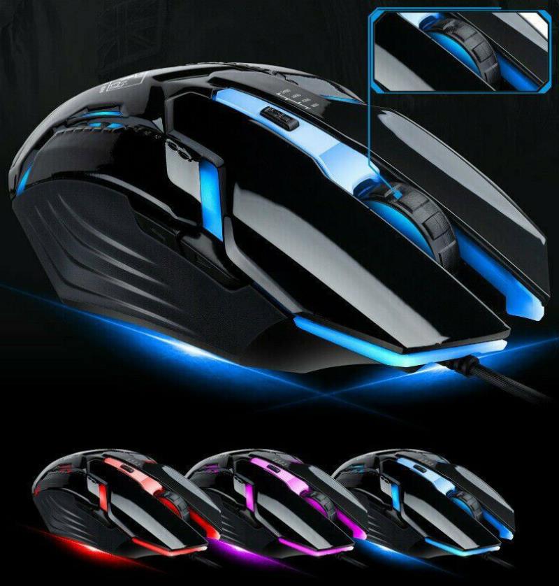 Gaming Keyboard RGB Backlit Keyboard With Silent Gaming Mouse Set USB Wired Rainbow Gaming Keyboard Mouse Set Compatible for PC