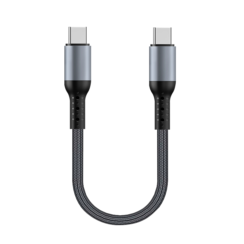 Cablu de încărcare rapidă tip c la tip c/lightning pentru iphone 15/16 și mai mult și cablu de încărcare pentru smartphone carplay/carlife: Negru / 0.3m