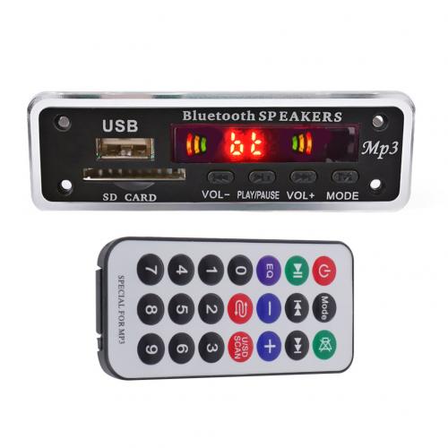 Car Speaker FM Radio Security Digital Card Wireless Bluetooth MP3 Decoder Module: Default Title