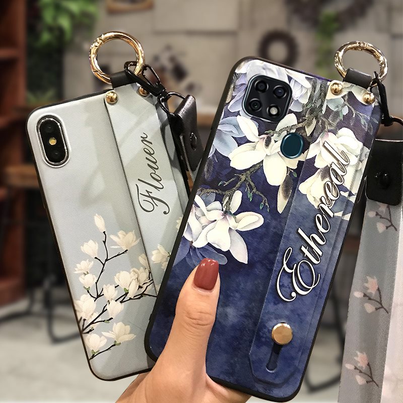 Schokbestendig Siliconen Telefoon Geval Voor Zte Blade 20 Lanyard Vuilwerend Polsband Voor Vrouw