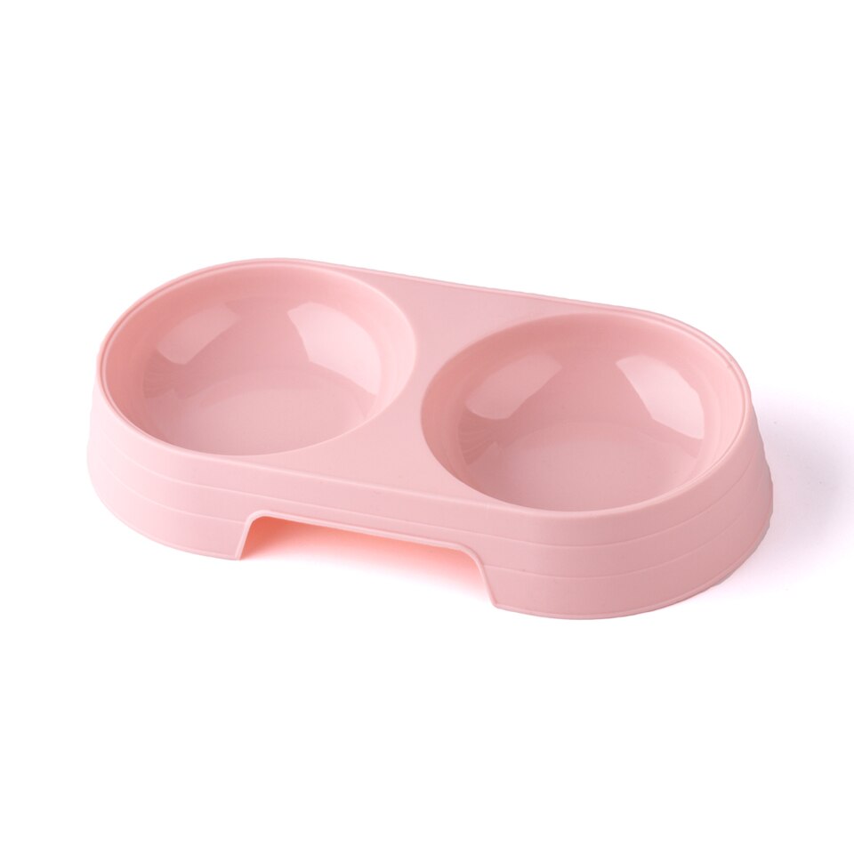 Double Dog Cat Bowls Food Feeding Water Bowl for Cats and Small Dogs Premium Stainless Steel Pet Bowls Easily Wipe Clean: Pink B